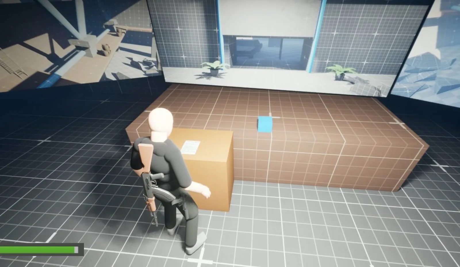 In-engine: reading an environmental note in the level