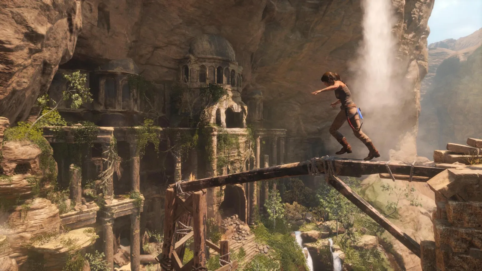 Tomb Raider — exploration and traversal through compromised space